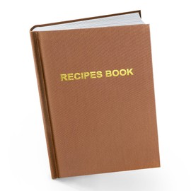 Notewells Elegant Hard Cover Recipe Journal – Blank Recipe Book for Personal Culinary Creations – Perfect Cookbook for Organizing and Writing Your Own Recipes (BROWN)