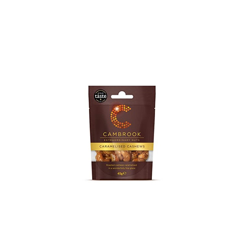 Cambrook - Caramelised Cashews, 45g Bag