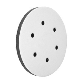 Sanding Soft Pad, Akozon 150 mm Soft Pad Soft Buffer Sponge Interfaces Cushion Pad for Sanding Disc/Polishing Plate and Velcro Sandpaper (6 Holes), Default
