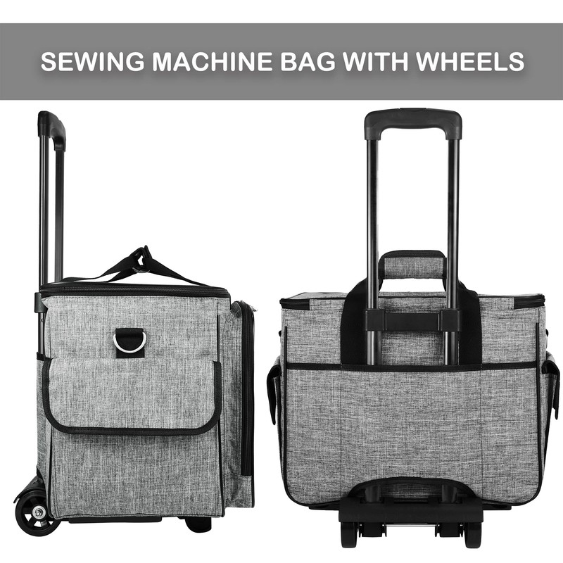 CAB55 Rolling Sewing Machine Case, Detachable Rolling Sewing Machine Carrying