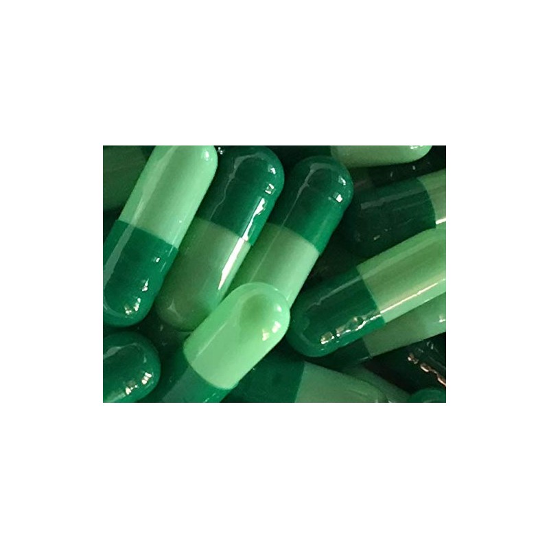 Empty Gelatin Capsules Size 3 Mint & Green (100)