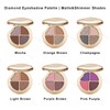 4 Colors Eyeshadow Palette, Neutral Brown Matte Eyeshadow, Pearl Metallic