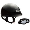 MMG Half Open Face Helmet Motorcycle Cruiser Classic DOT -