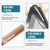 2 PCS Folding Comb for Beard Hair, Fine Toothed Folding