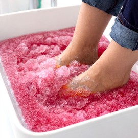 LUIFAC Foot Soak, Jelly Spa Pedicure Spa, Bubble Foot Bath Spa, Salon Pedi, Relaxation,Foot Salt Soak for Stubborn Foot Odor Tired Dry Cracked Feet Foot Care for Women Men (Strawberry)