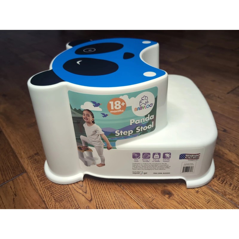 Babyloo Panda Toddler Step Stool For Bathroom Sink 2 Step
