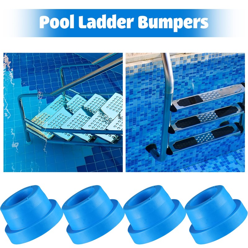 4 Pack Pool Ladder Bumper Plugs for Inground Pool Rubber