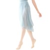 Daydance Light Green Women Ballet Skirts Pull on Sheer Mesh