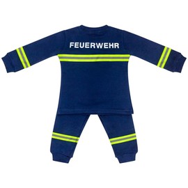 Ringelsuse Children's Pyjamas Fireman Print Fire Brigade, darkblue