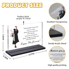 Graduation Gifts For Her,Class of 2025 College Graduates Desk Signs Inspirational Gifts,Acrylic Plaques for Daughter Granddaughter Women University College High School Graduation Gift(8.27*5.83 inch)