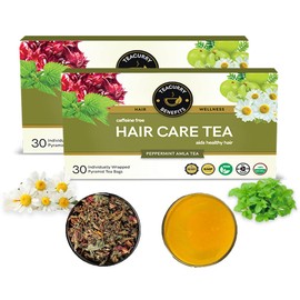 TEACURRY Healthy Hair Tea - 60 Tea Bags | 60 Day Healthy Hair Tea For Hair Growth, Shine, Repair and Strength | 100% Natural Black Tea for Hair Loss
