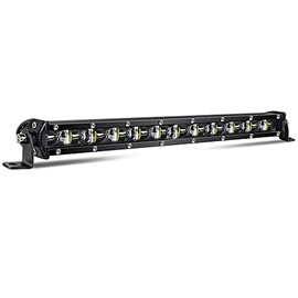 DVISUV Barra de luz LED delgada de 14 pulgadas, barra de luz de una sola fila 6D reflectores, haz combinado de luz de conducción – Luz de trabajo fuer