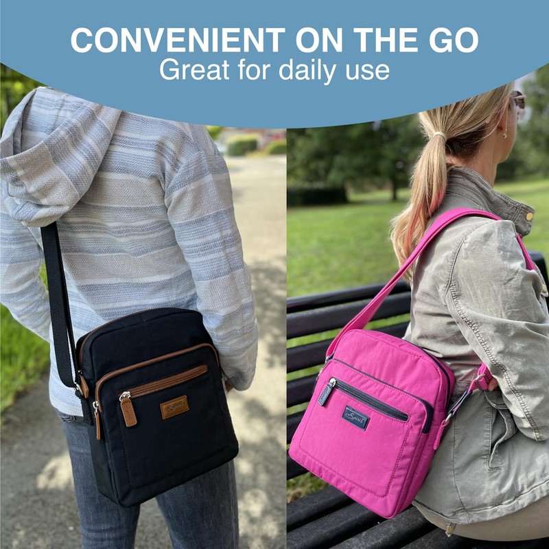 Spirit - Nylon Waterproof Crossbody Shoulder Bag - Unisex Lightweight