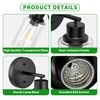 Phaosio 2-Pack Black Bathroom Wall Sconces, Modern Vanity Light Fixtures
