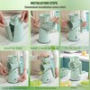 Rotary Cheese Grater, 5 in 1 Cheese Grater with Handle,