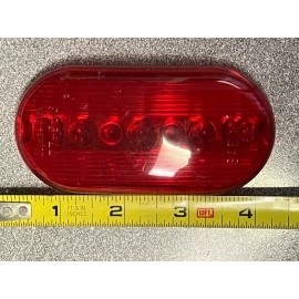 Signal-STAT 77-556 SIGNAL-STAT RED LENS, OVAL, 2" X 4", NEW