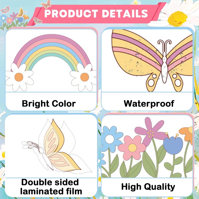 70PCS Summer Classroom Bulletin Board Decorations May Flower Bulletin Board