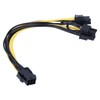 5Pcs Power Supply Cable 6Pin to Dual 8pin 6+2 GPU