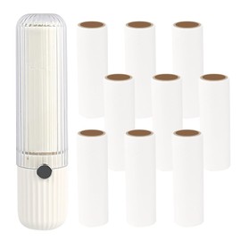 Lint Roller, Clothing, 10 Rolls of 30 Sheets and 1 Dispenser, Reusable Lint Roller, Replacement Rollers for Pet Hair, Clothes, Sofa, Bed, Cat Hair and Dog Hair