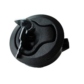 2PCS Marine Hatch Latch Lock Flush Pull Hatch Round Slam Latch for RV Boat Deck Hatch 1/4" Door Cabinet Door Locking Style Black