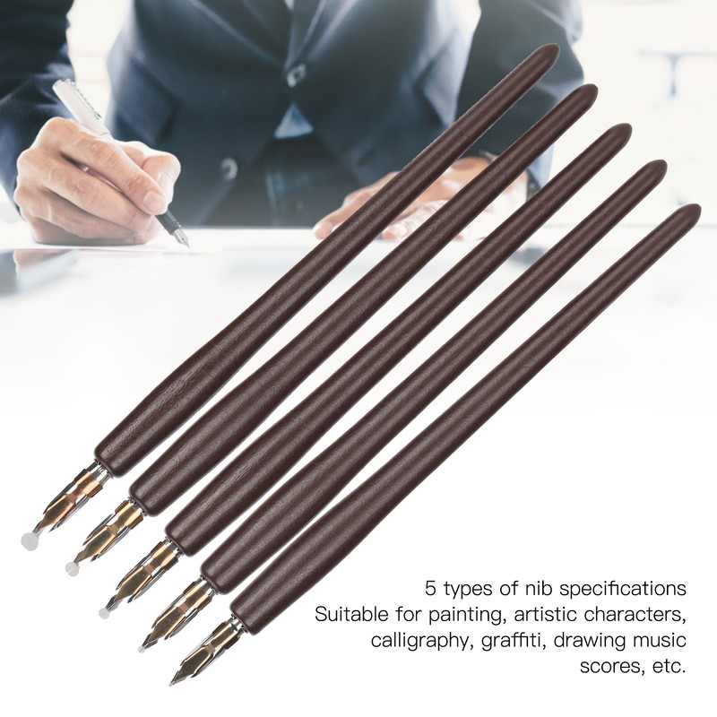 Wooden Handle Dip Pen Home Office Art Painting Calligraphy Fountain