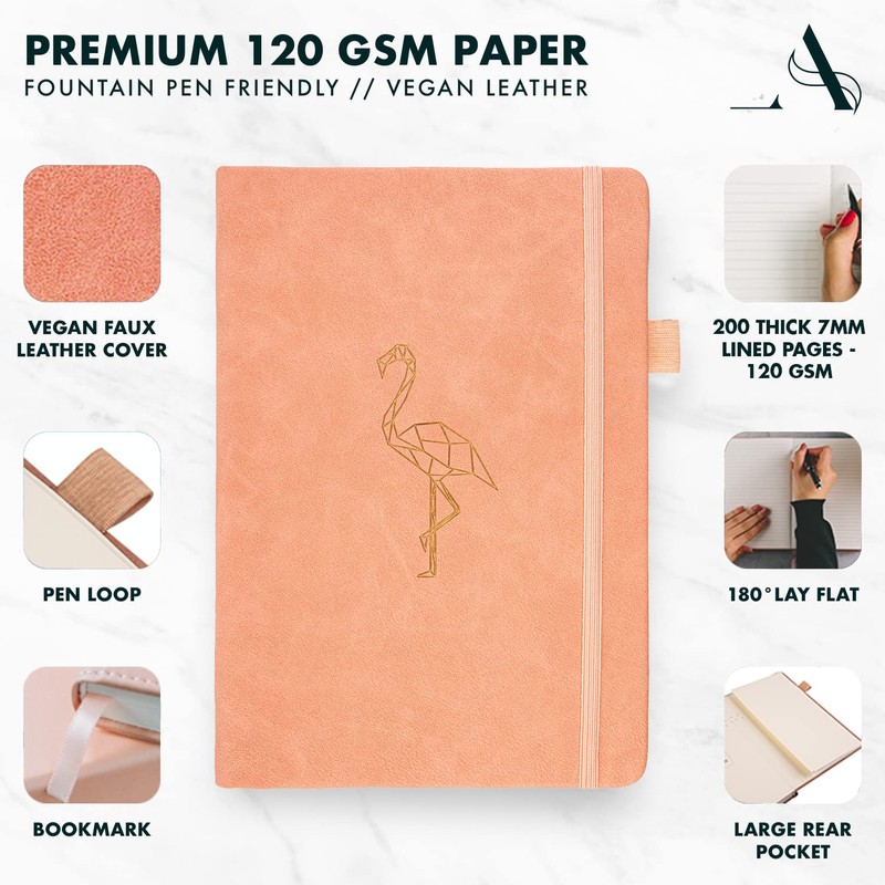 Avocado & Spice A5 Notebook Lined Travel Diary, Notepad, Journal,