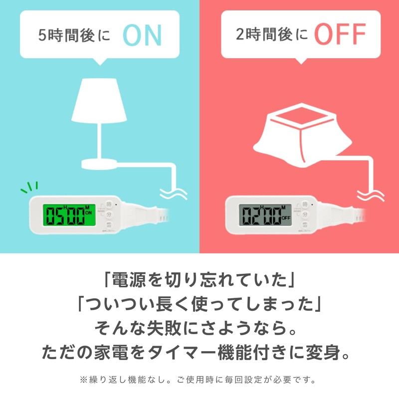 Outlet Timer with Wattmeter, Digital Timer, Power Saving Outlet, 1