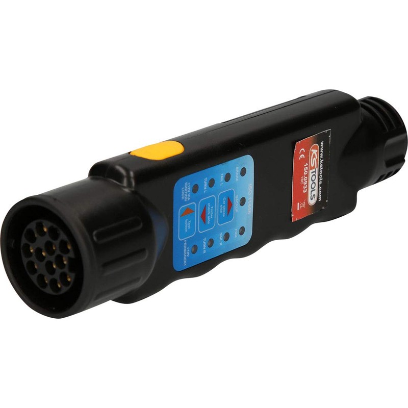 KS Tools 150.0933 12V Trailer Socket Tester 13-Pin Yellow Black