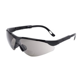 The Raymond Bifocal Safety Reading Sunglasses, Unisex Half Frame Wrap Around Sun Readers for Men and Women, ANSI z87.1 Safety Glasses, Black + 1.50