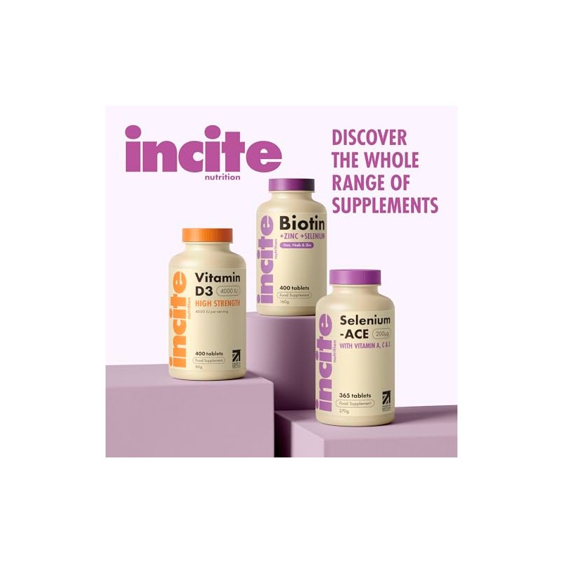 Incite Nutrition Incite Nutrition Selenium Tablets 200mcg. 12 Month Supply
