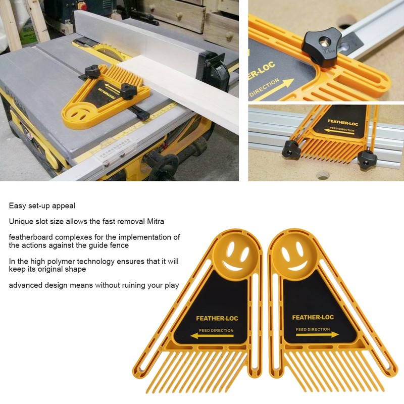Multi purpose Double Feather Board Router Tables Saws Miter Gauge
