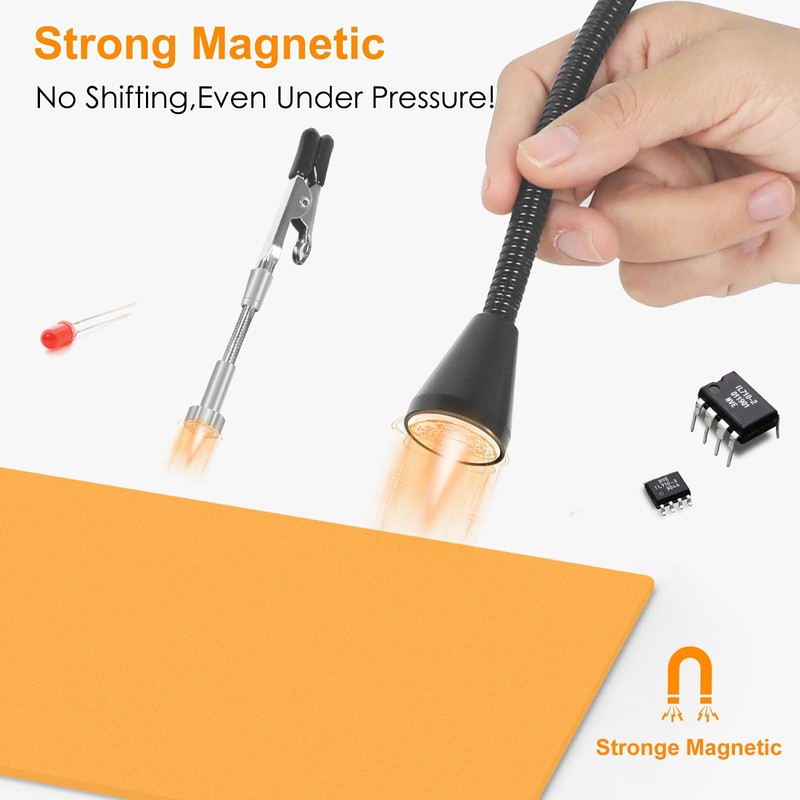 NOEVSBIG Magnetic Helping Hands Soldering Station with Large Base, Heat-Resistant