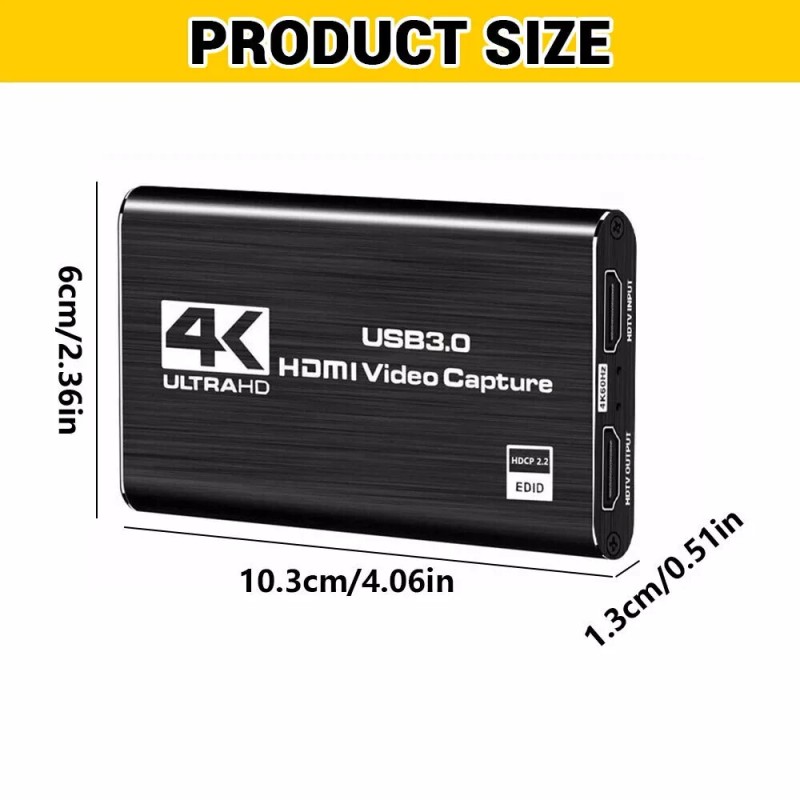 Universal 1Pac 4K Audio Video Capture Card USB 3.0 HDMI