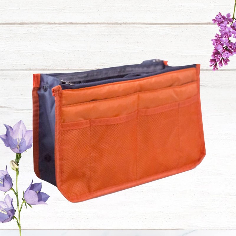 TOVINANNA Portable Toiletries Bag Double Zipper Large Compartment Organize Cosmetics