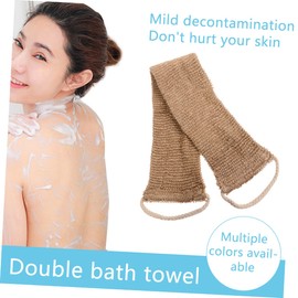 Baluue 2pcs Decontamination Bath Gloves Long Back Towel Exfoliating Shower Mitts for Men and Women Portable Bath Scrubber for Deep Cleansing