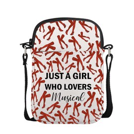 UJIMS Kinky Red Boots Musical Gift Boots Queen Fans Crossbody Bag Opening Night Gift Broadway Lover Gift Theater Lyric Gift (KinkyBootsBAG)