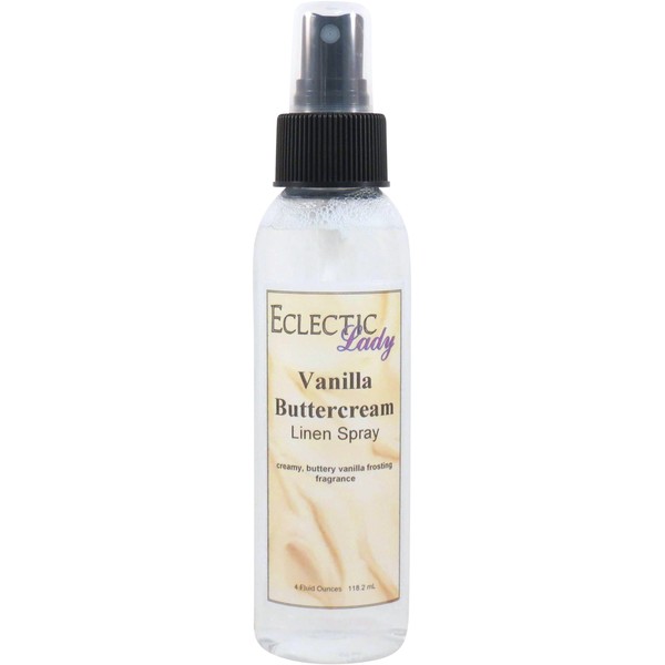 Vanilla Buttercream Linen Spray, 4 ounces - Eclectic Lady Sheet