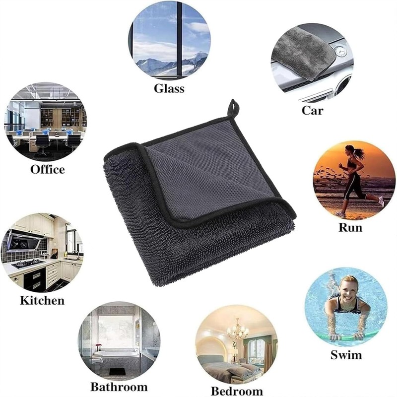 2Pcs Bathroom Drying Cloth, Thicken Cloth, Shiny Cleaning Cloths, Super