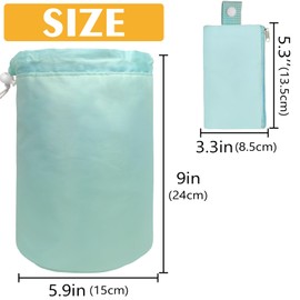 INVODA Drawstring Makeup Bag 12PCS Women Cosmetic Bag Bulk Make up Bags Portable Barrel Toiletry Bag Large Toiletries Pouch Travel Cosmetic Organizer (12PCS)