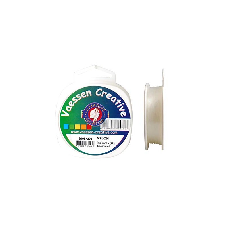 Vaessen Creative Transparent 0.4mm x 50m Spool Tear-Resistant Cord String