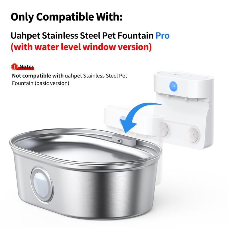 uahpet Replacment Pump for Stainless Steel Pet Water Fountain Pro