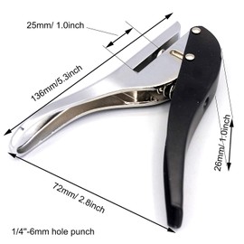 LoongGate Heavy Duty Puncher, Single Round Hole Punch, Hand Tool for ID Cards, PVC Film, Badges, Photos Tags (3 mm (1/8 inch))