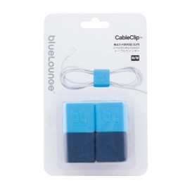 BlueLounge CableClips, Cable Management System (Medium, Dark Blue/Light Blue)