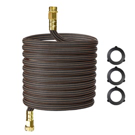 Non-Expandable10FT Garden Hose, LightWeight-2025 Durable New Released Water Hose SolidBrassConnector Kink and Tangle Free Flexible Leakproof for Outdoor Lawn and Yard(Sprayer NOT Included)