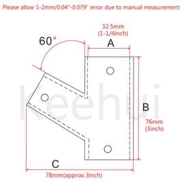 316 Stainless Steel Polished Marine Grade Handrail Fitting 60° Deck Hand Tee for 1-1/4 inch Tube/Pipe of Boat Marine Solid（1PC）
