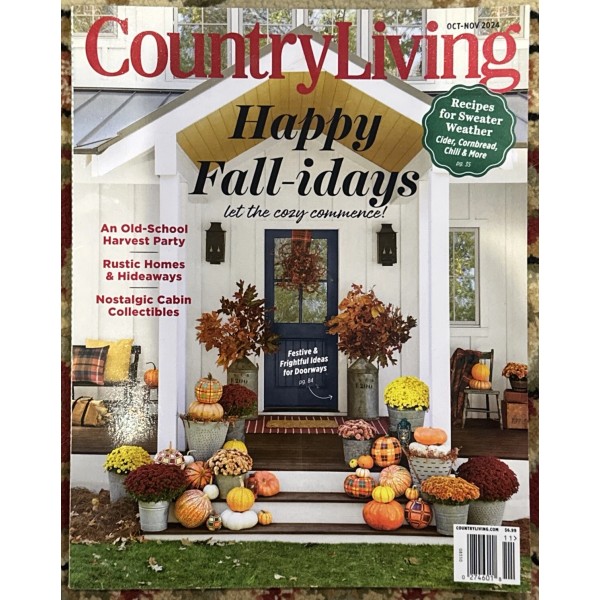 COUNTRY LIVING MAGAZINE Happy Fall-idays Oct Nov 2024