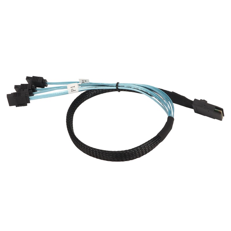 Mini SAS to 4 SATA Cable 7Pin 12Gbps Tinplated Copper