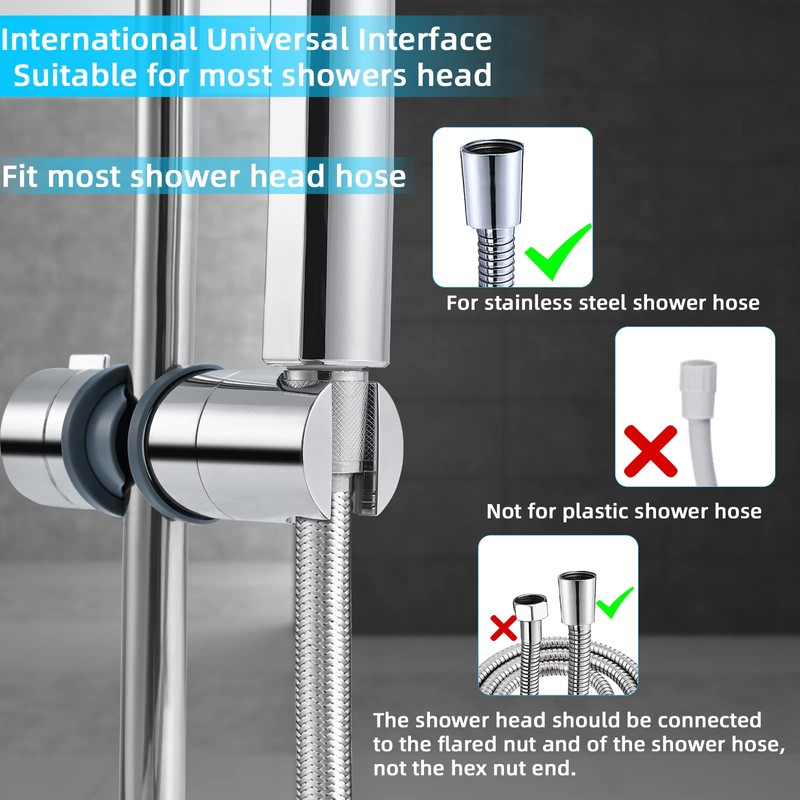 Shower Head Holders, BBLIKE Hand Shower Bracket Replacement 16-19MM Adjustable