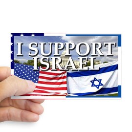CafePress I Support Israel Rectangle Sticker Rectangle Bumper Sticker Car Decal