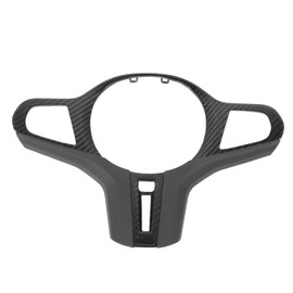Car Steering Wheel Frame Cover Trim Sticker Decoration Carbon Fiber Nappa Leather for M2 M3 M4 G87 G80 G82 With Heating Button